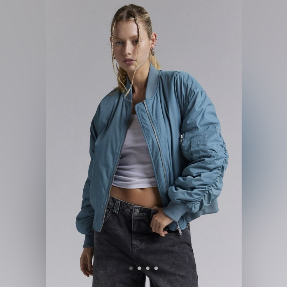 Urban Outfitters BDG Charlie Barrel Sleeve Bomber Jacket